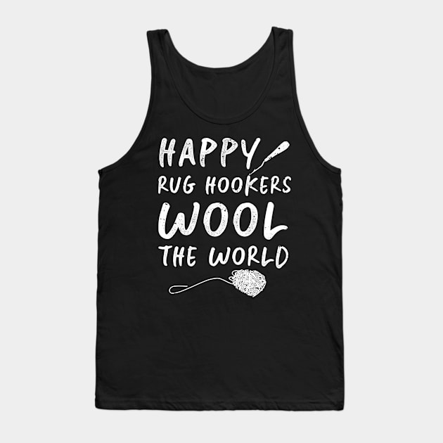 Happy Rug Hookers Wool The World Tank Top by Giggias